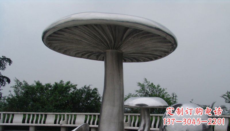 福州不锈钢仿真蘑菇凉亭雕塑