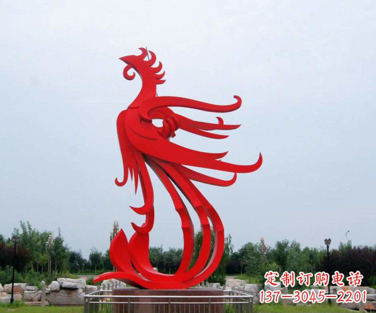 福州精美凤凰雕塑点亮凤凰公园
