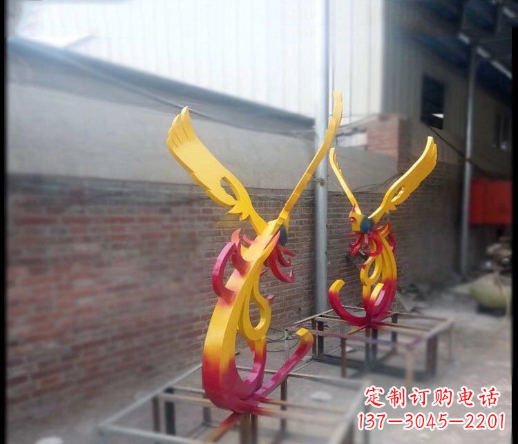 福州凤凰雕塑美化公园景观