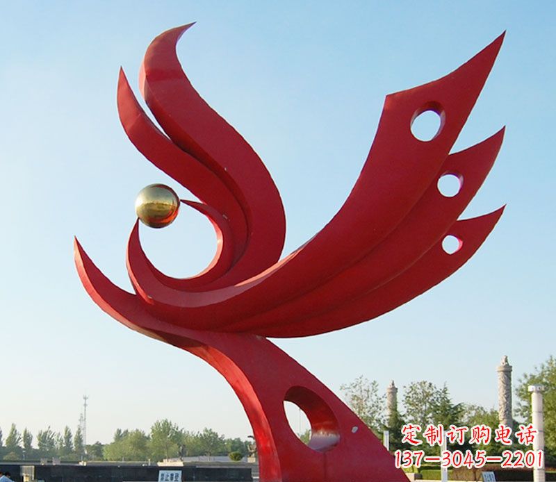 福州不锈钢凤凰雕塑——传承千百年传统文化