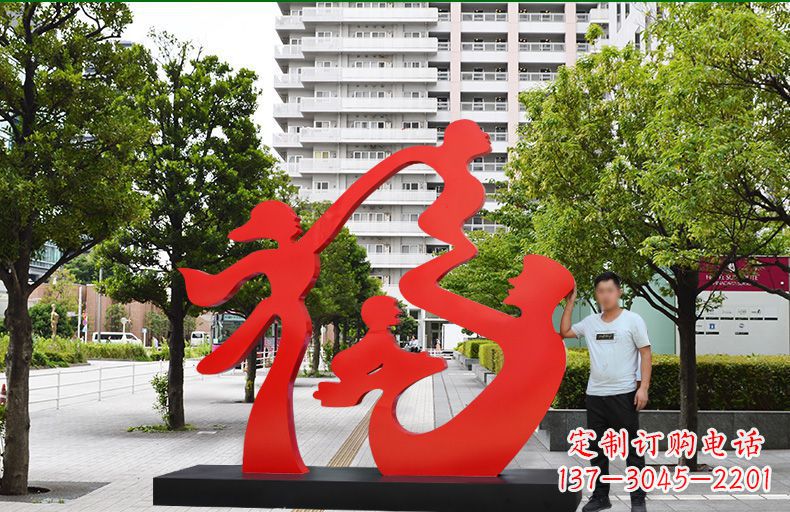 福州不锈钢福字雕塑传递美好祝福