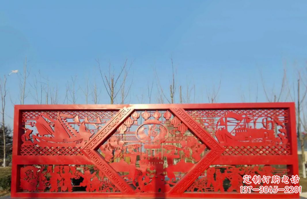 福州不锈钢福字雕塑——点亮广场景观