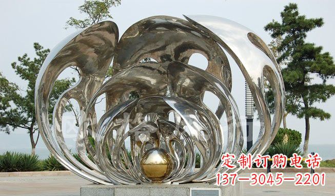 福州不锈钢贝壳珍珠雕塑艺术的融合