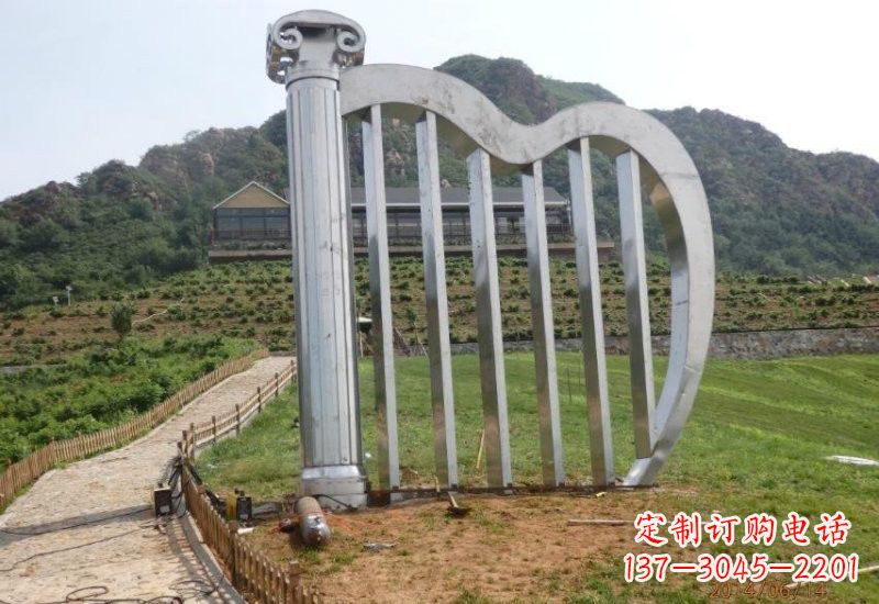 福州不锈钢竖琴雕塑一曲轻柔的旋律