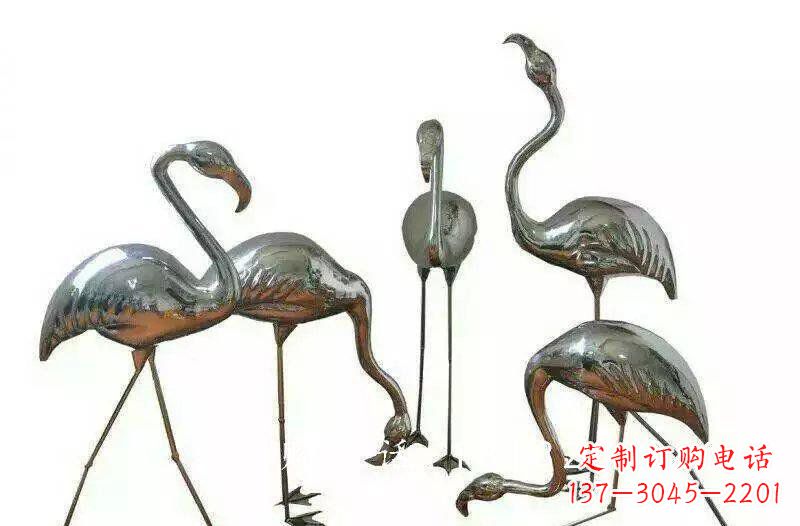 福州不锈钢火烈鸟雕塑——美丽的自然之美