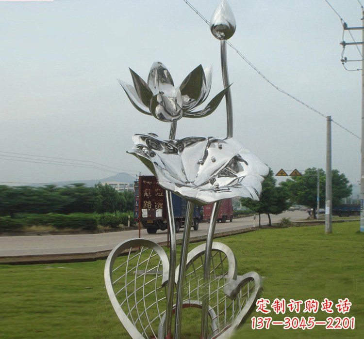 福州不锈钢荷叶雕塑——精美优雅的艺术品