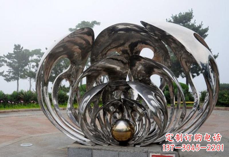 福州不锈钢贝壳雕塑海洋风情的精美礼赞