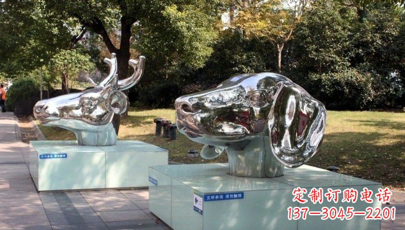 福州不锈钢十二生肖动物头像雕塑的魅力