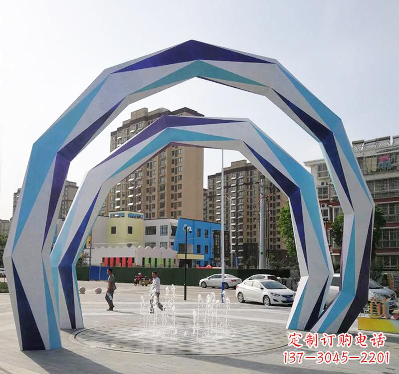 福州不锈钢拱门雕塑令人惊叹的艺术品