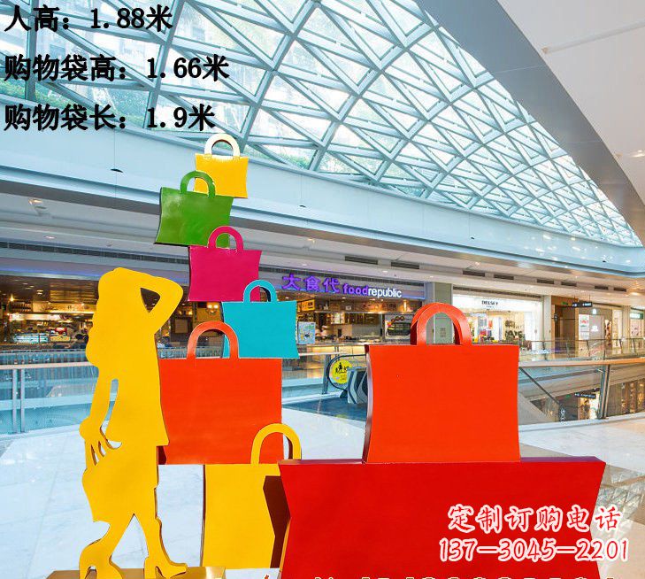 福州不锈钢购物袋雕塑艺术品的独特之处