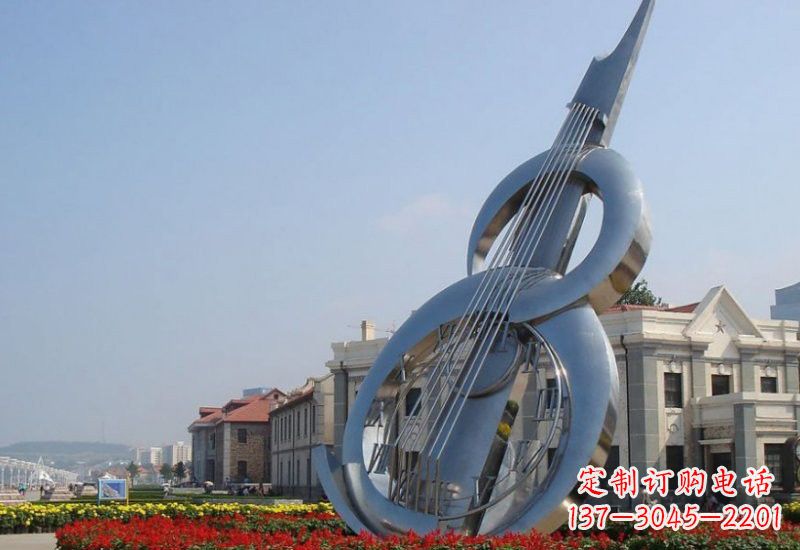 福州不锈钢大提琴雕塑