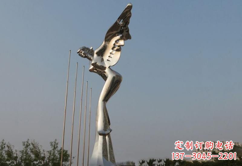 福州不锈钢天使雕塑精美而优雅