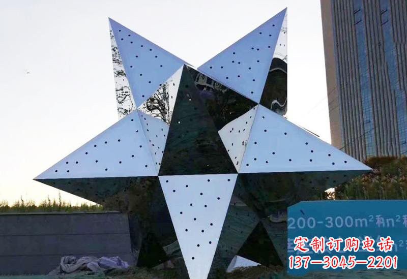 福州不锈钢五角星雕塑精致的艺术品