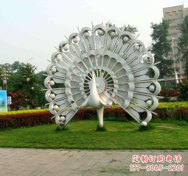 福州不锈钢孔雀雕塑艺术与美的完美结合