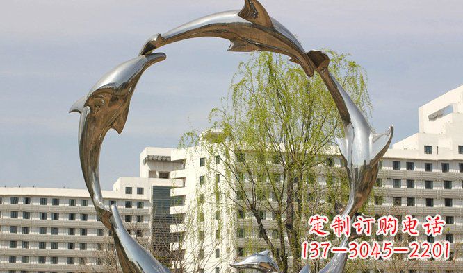 福州海豚雕塑精美景观的象征
