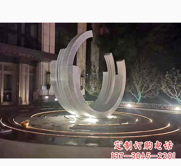 福州不锈钢广场喷泉雕塑精美的艺术珍品