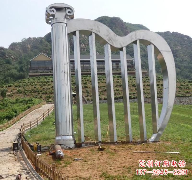 福州不锈钢竖琴雕塑——雕塑艺术的精粹
