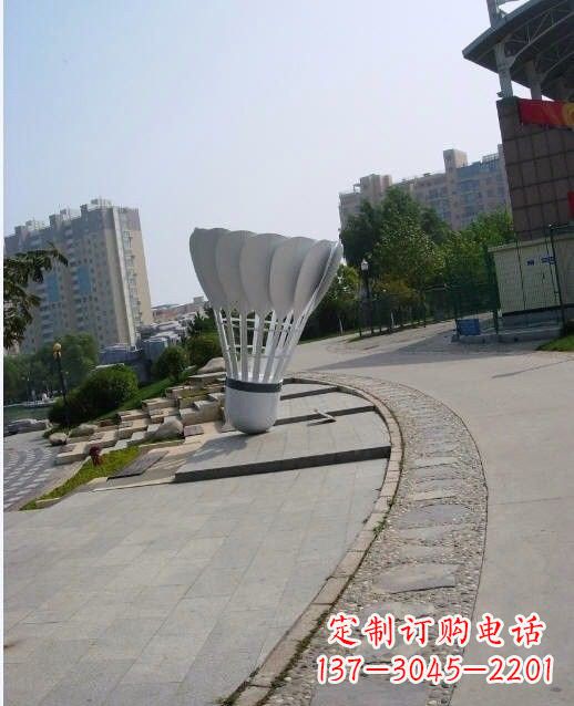 福州羽毛球雕塑一座展现精神风貌的艺术精品