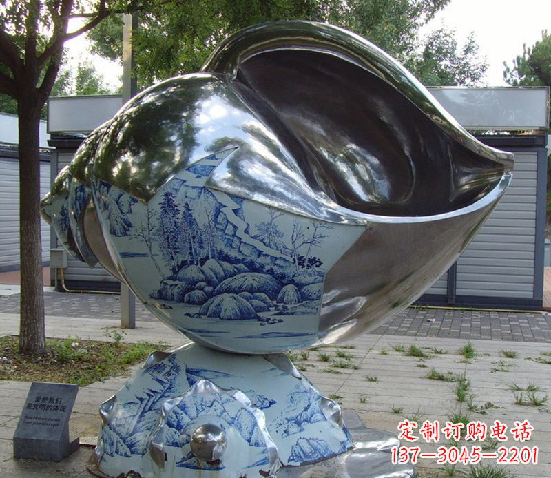 福州不锈钢海螺雕塑精致美观的艺术品