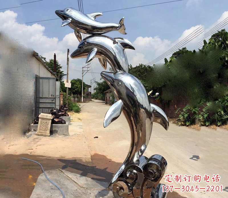 福州不锈钢海豚雕塑艺术的浪漫
