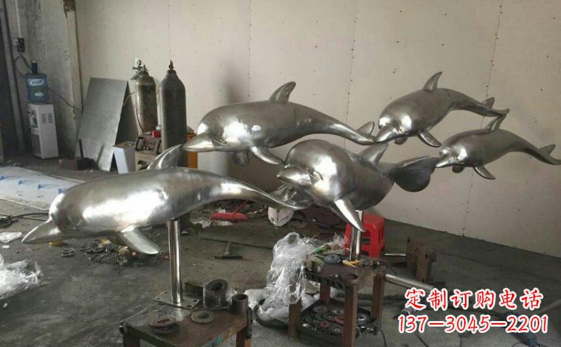 福州不锈钢海豚雕塑