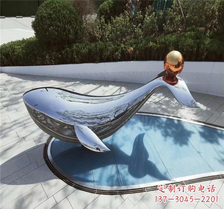 福州不锈钢海豚精美的雕塑作品