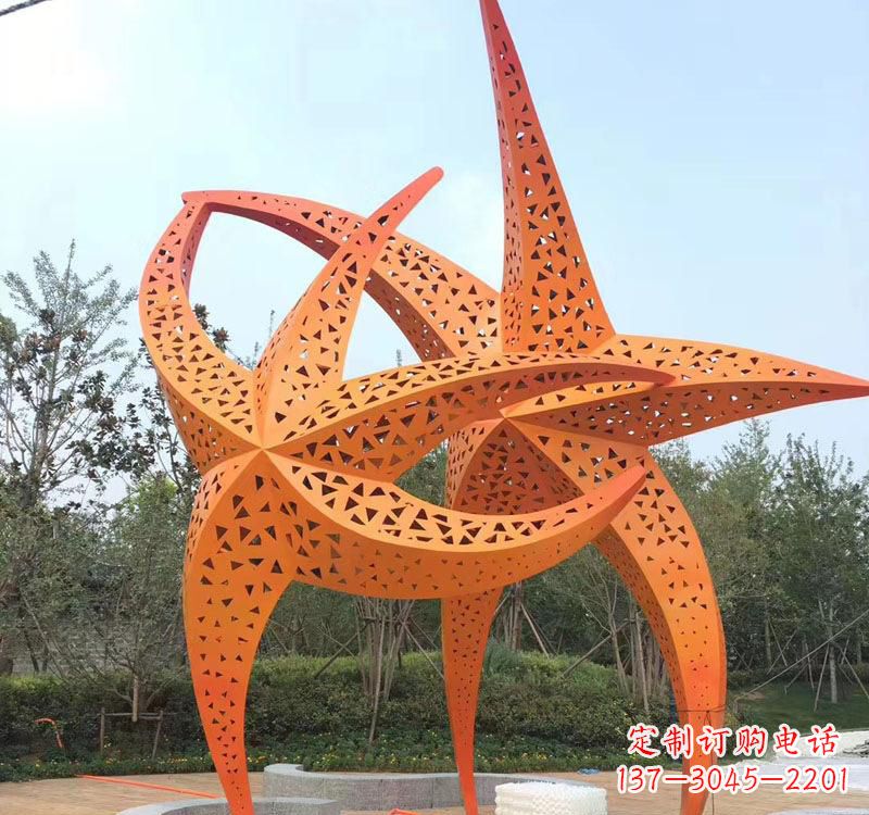 福州不锈钢海星海洋动物雕塑——美丽的海洋艺术