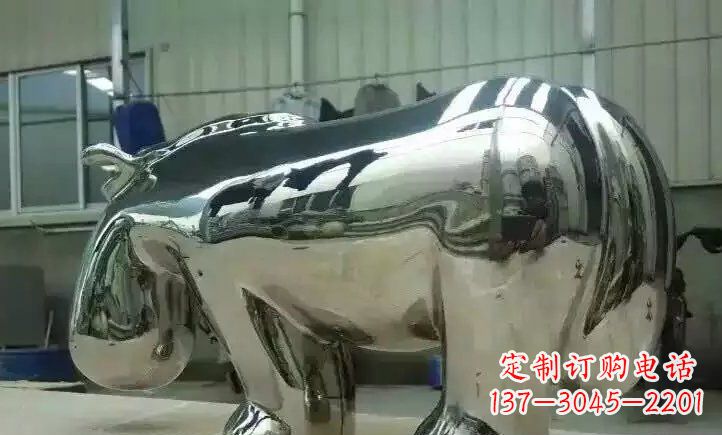 福州不锈钢河马雕塑一种新颖的艺术形式