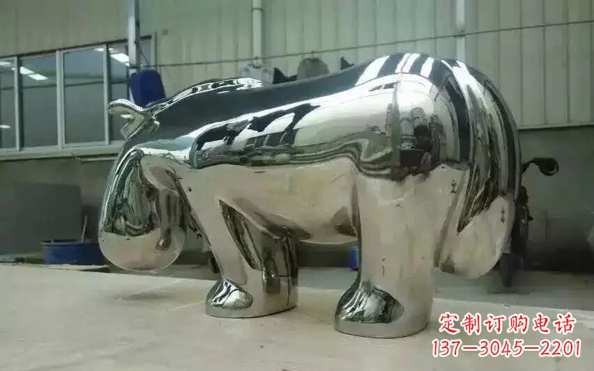 福州不锈钢河马雕塑美观耐用的艺术品