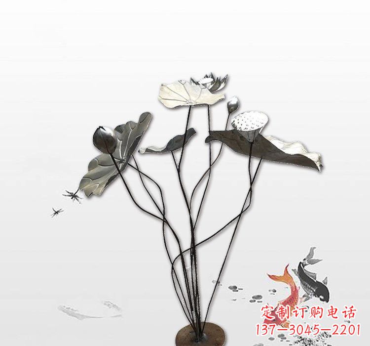 福州不锈钢荷叶雕塑艺术的精美结合