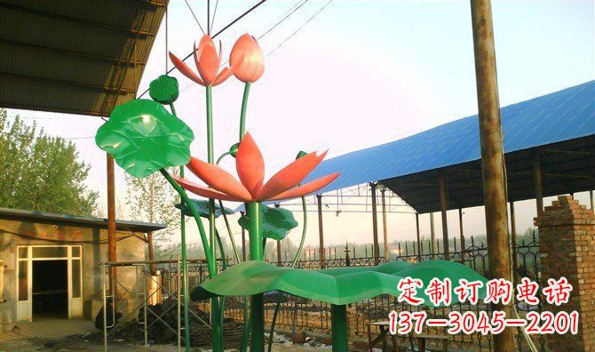 福州不锈钢荷叶雕塑精美而优雅