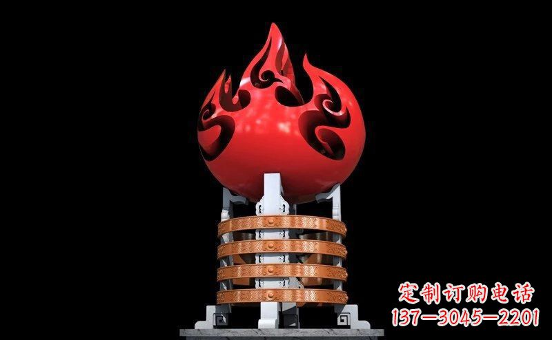 福州不锈钢火炬雕塑传承奋进精神
