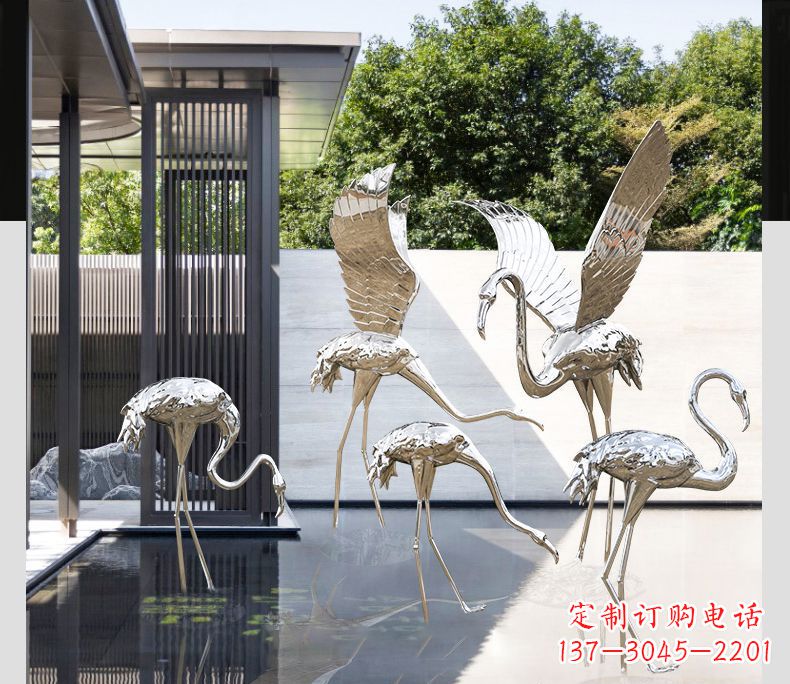 福州不锈钢火烈鸟雕塑雕刻艺术的精粹