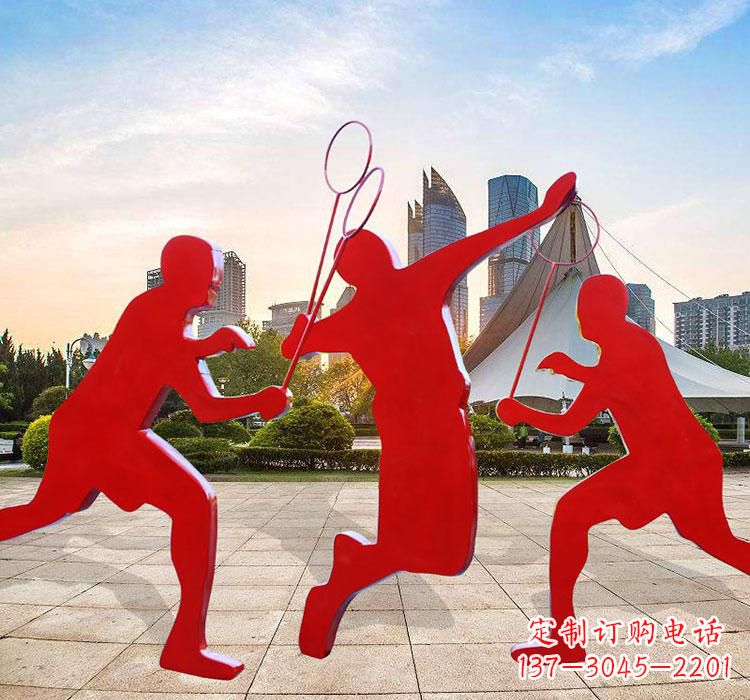 福州不锈钢羽毛球雕塑艺术与运动的完美结合