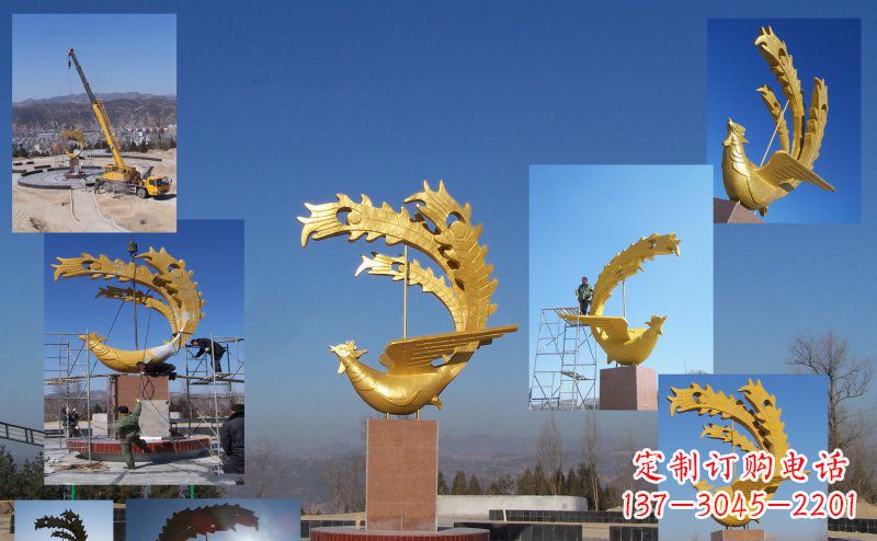 福州凤凰金色雕塑——展现凤凰之美