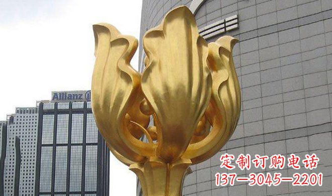 福州不锈钢紫荆花雕塑传承中国文化