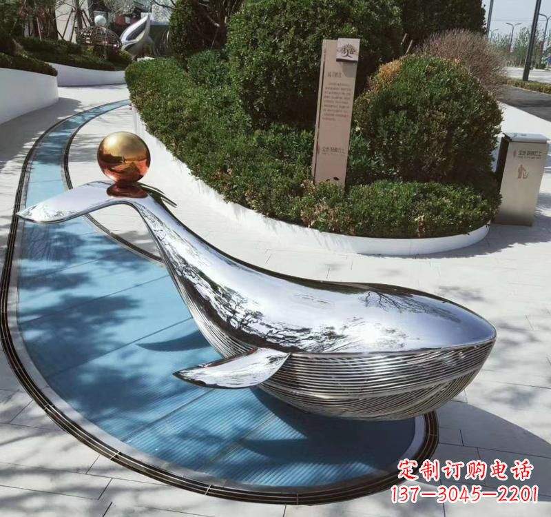 福州精美不锈钢海豚雕塑