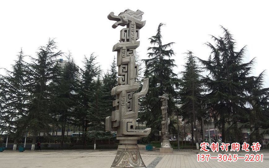 福州不锈钢龙柱雕塑引领公共景观
