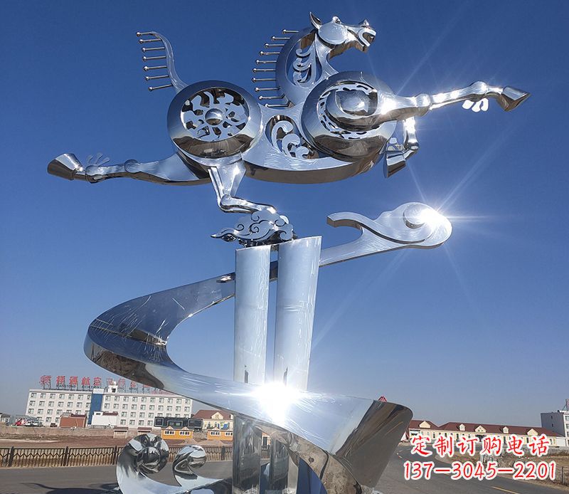 福州不锈钢马踏飞燕雕塑——精美的艺术品