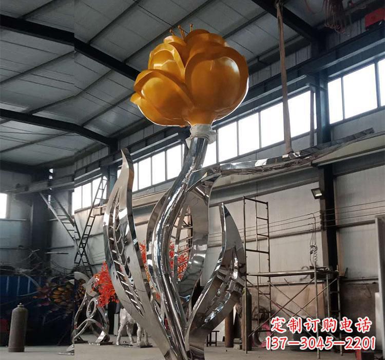 福州不锈钢玫瑰花雕塑一款非凡的艺术品