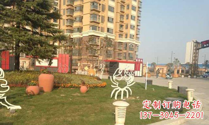 福州不锈钢螃蟹雕塑精致美观的艺术之作