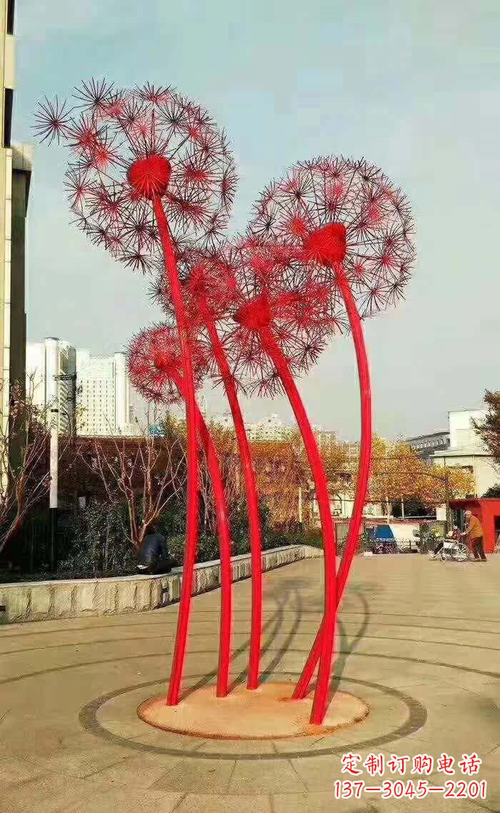 福州不锈钢蒲公英美丽的雕塑之作