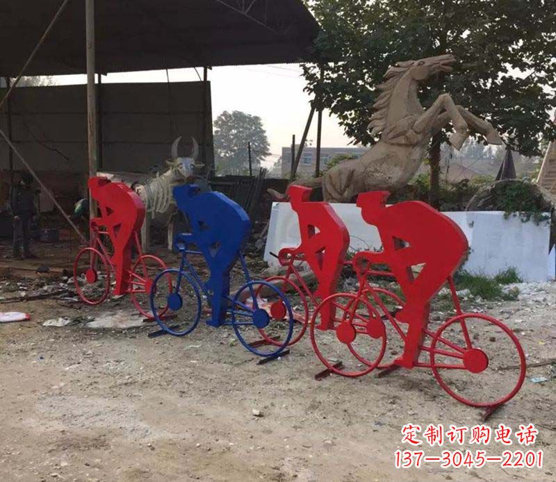 福州不锈钢骑自行车雕塑一种经典的艺术形式