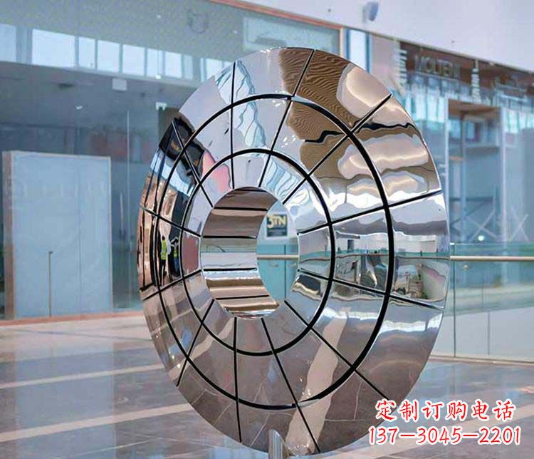 福州不锈钢圆环雕塑——精美的艺术精品
