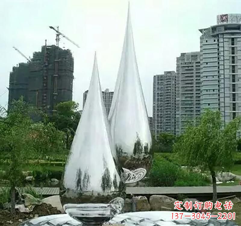 福州不锈钢水滴拱门雕塑