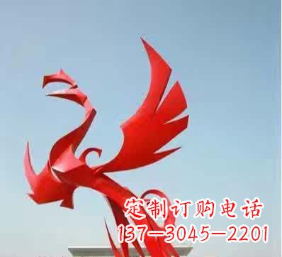 福州不锈钢铁艺凤凰雕塑美丽的象征