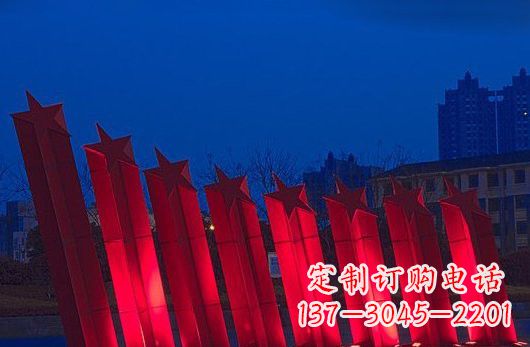 福州不锈钢五角星雕塑铸就永恒之美