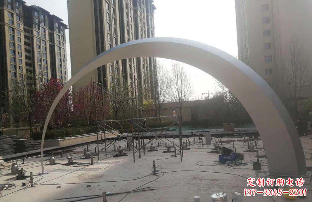 福州不锈钢小区拱门雕塑美化环境