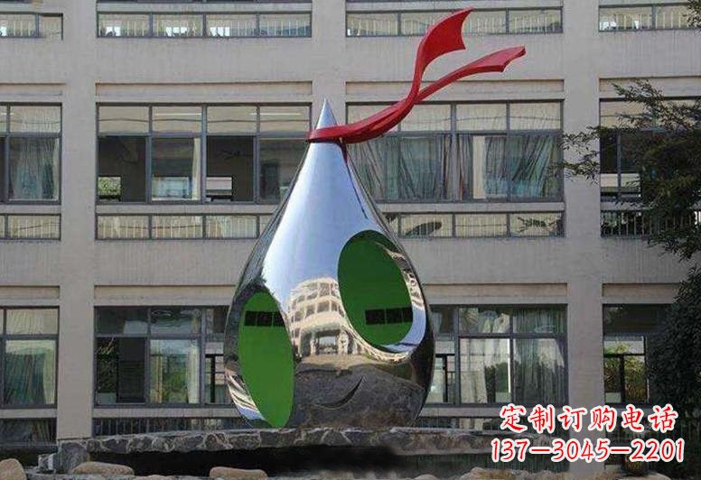 福州不锈钢校园水滴雕塑