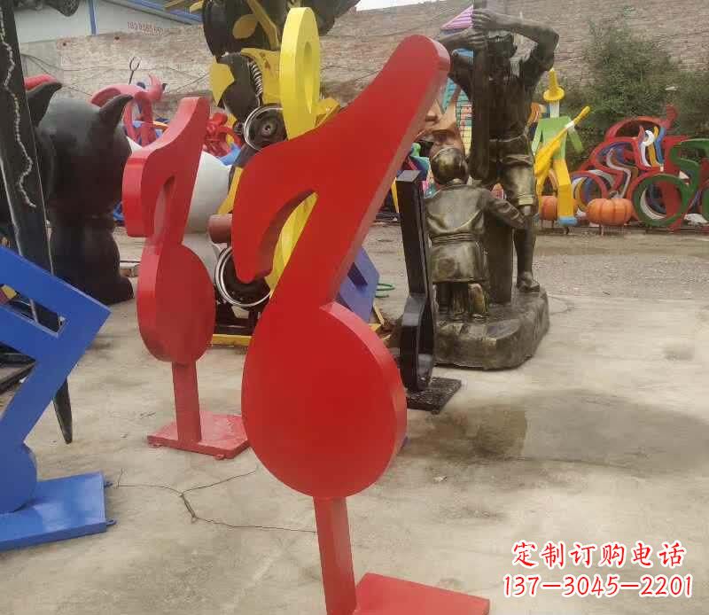 福州不锈钢音符雕塑悠扬的音乐美学